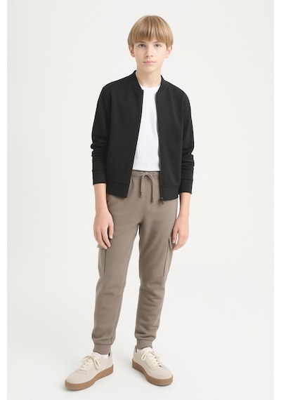 Ahengim Erkek Çocuk Basic Kargo Cepli Jogger Paça Okul Eşofman Altı Ak2322-1 Bej