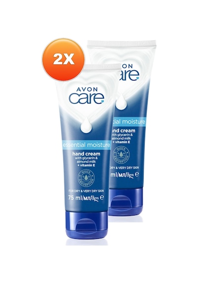 Avon Care Gliserin Ve Badem Sütü İçeren Yoğun Nemlendirici El Kremi 2 x 75 ML