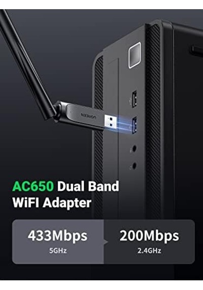 Ac650 5ghz / 2.4ghz Dual Band Usb 2.0 Wi-fi Adaptör
