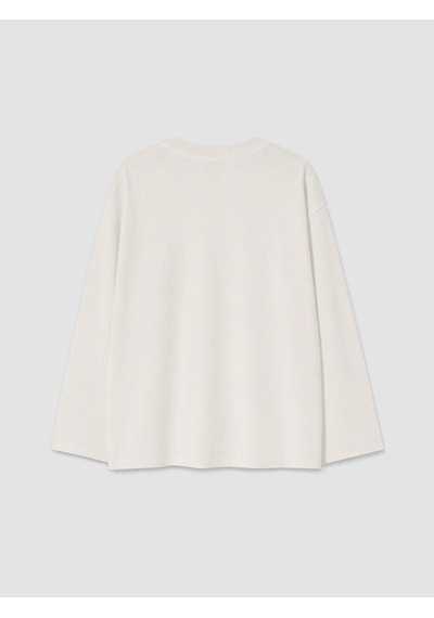 Lcw Modest Beyaz Baskılı Oversize Kadın Sweatshirt Tunik