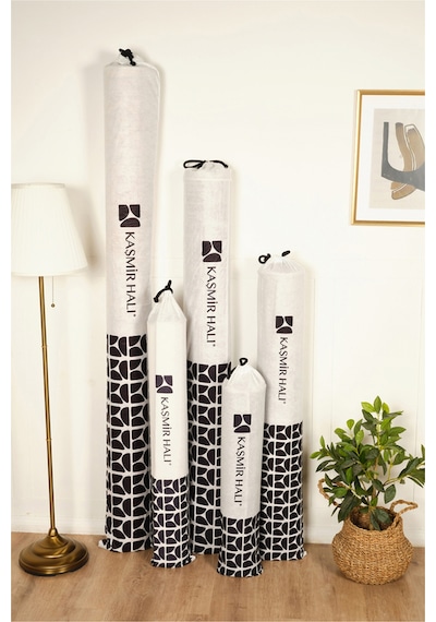 Kaşmir Halı Koruyucu Halı Kılıfı 100x200-100x300 Cm Siyah