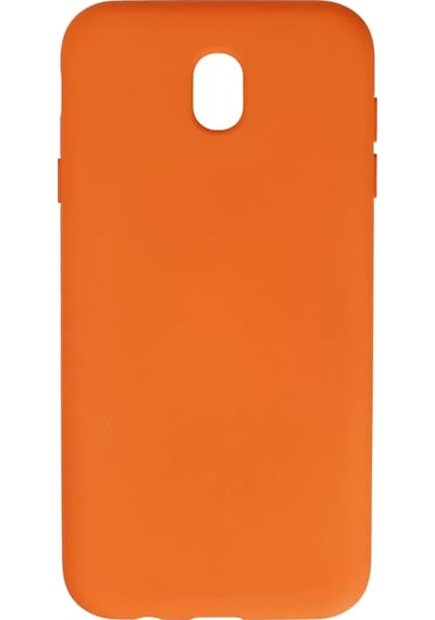 Newface Samsung Galaxy J7 Pro / J730 Kılıf Nano İçi Kadife Silikon - Turuncu
