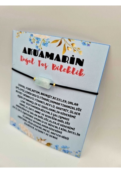 Gümüştel El Sanatları Sertifikalı Doğal Taş Akumarin Taşı Bileklik Çok Renkli