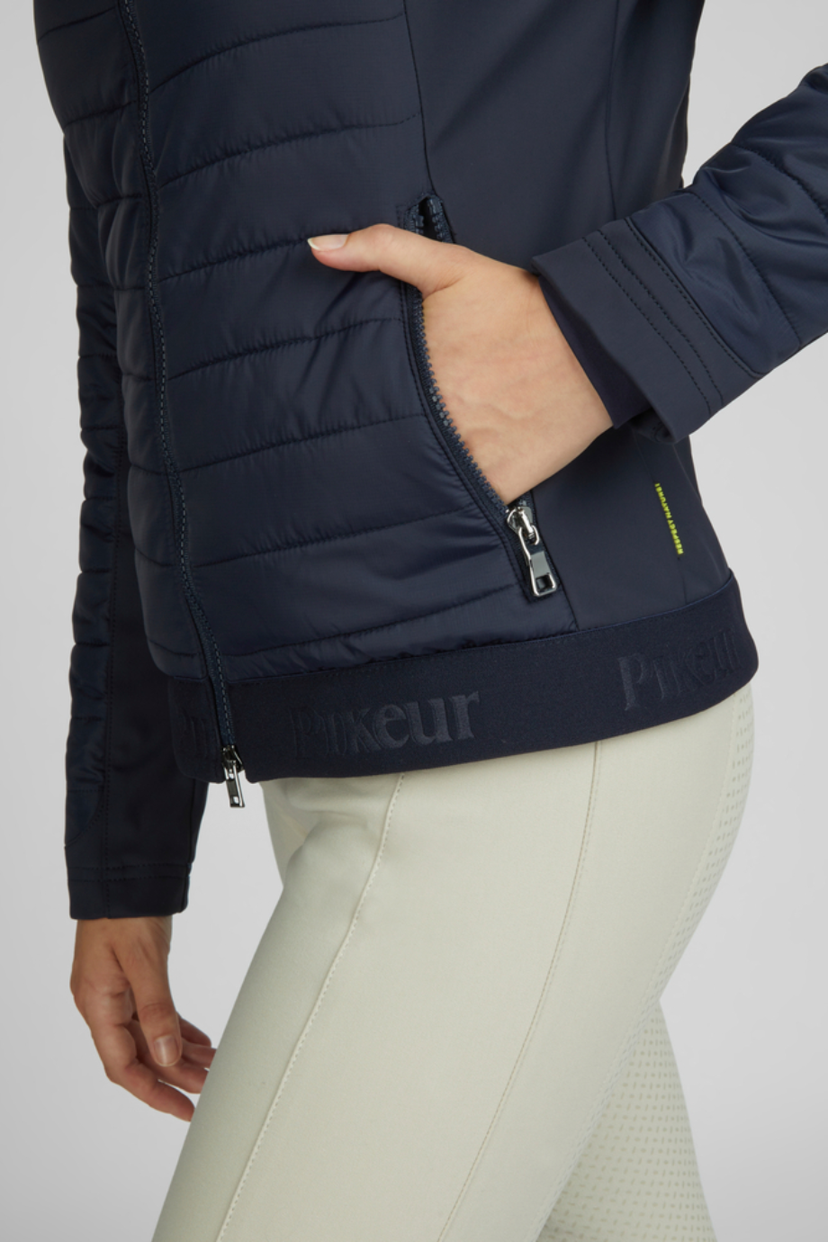 Pikeur Hybrid Ceket Su Geçirmez Lüks Binici Kadın Mont Lacivert