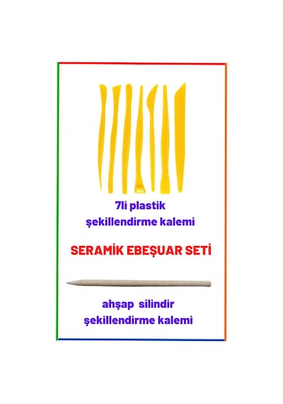 Seramik Hamuru Kil Çamuru Şekillendirme Ebeşuar Modelleme Modelaj Seti