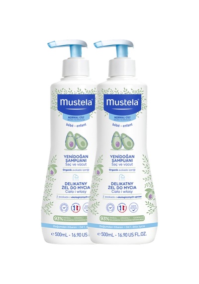 Mustela Dermo-cleansing Saç Ve Vücut Temizleme Jeli 2 x 500 ML