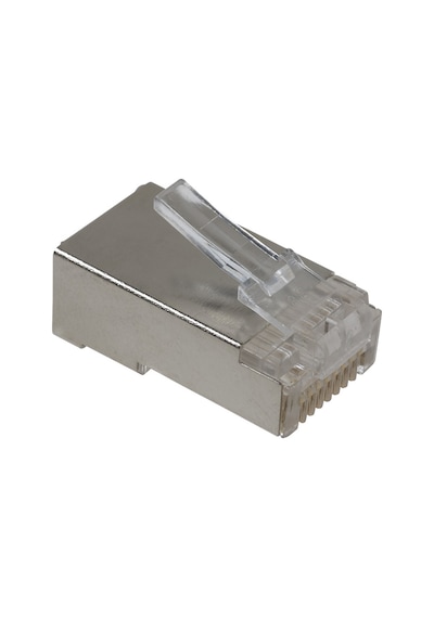 Modüler Fiş, Cat. 5e, Rj45, 8p8c, Zırhlı Shielded , Yuvarlak Kablo Tipi, Altın Kaplama Kalınlığı 0,6µ-17741