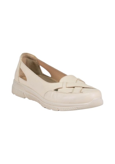 Forelli 29430 Anya-g Bej Kadın Comfort Deri Ayakkabı 7341