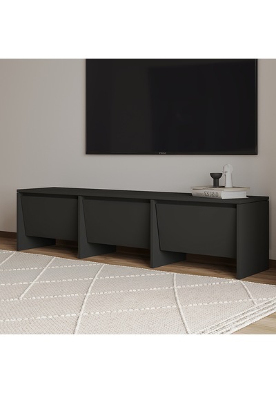 Laris 160 Cm 3 Kapaklı Tasarım Tv Sehpası Antrasit