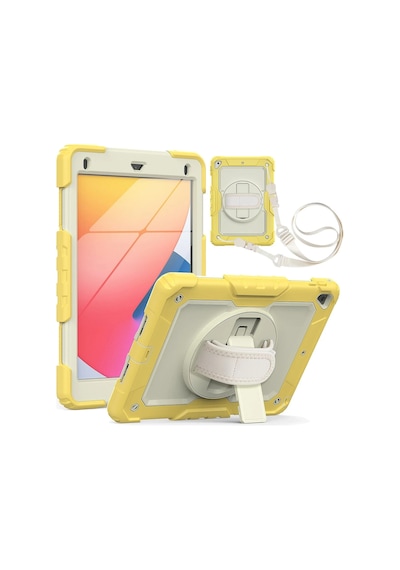 Newface - 742 - iPad Uyumlu 5 Air 9.7 Kılıf Strap New Tablet Kapak - Csmo-tex - - Sarı
