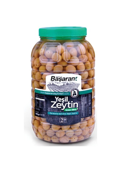 Başaran Zeytinleri Lüks Çizik Yeşil Zeytin 2 KG