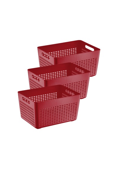 Selka Home 3'lü 7 Lt Lavin Süzgeç Bordo
