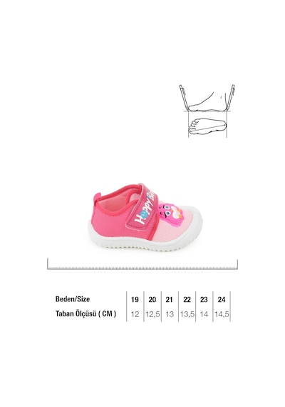 Gezer Yazlık Keten Kız Bebe Happy Birds Cırtlı Ayarlanabilir Ayakkabı Ga2ybm.03356.00.r66.0a Fuşya