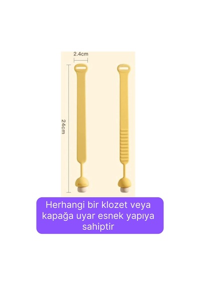 2 Adet Klozet Kapağı Kaldırma Hijyen Aparatı Tutucu Mantar Tasarım Silikon Esnek Pratik Banyo İçin Çok Renkli