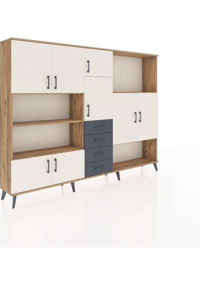 Arges Dolap 10 Raflı 4 Çekmeceli 8 Kapaklı 220x30x163 Çam-aytaşı/ Çam-aytaşı/antrasit Arges Dolap 10 Raflı 4 Çekmeceli 8 Kapaklı 220x30x163 Çam-aytaşı/ Çam-aytaşı/antrasit