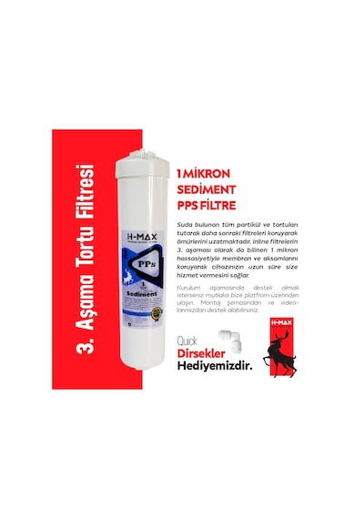 Kapalı Kasa Su Arıtma Cihazı Filtresi Inline 3Lü Filtre Seti 498555025