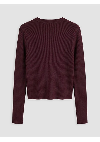 Lcw Modest Bordo Bisiklet Yaka Kadın Triko Hırka