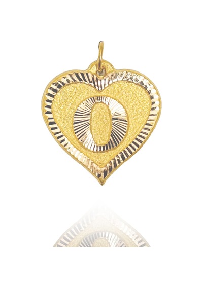 0.25 Gram 14 Ayar O Harfi Kalp Kolye Ucu