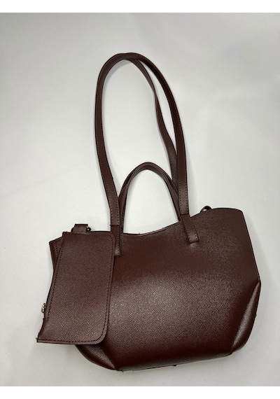Öznora Pinterest Model Mini Cüzdanlı Omuz Çantası Kahverengi