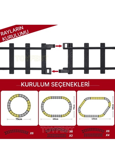 Renkli Christmas Yılbaşı Ağaç Dekoru İçin Işıklı Ve Sesli Classic Lüks Tren Seti