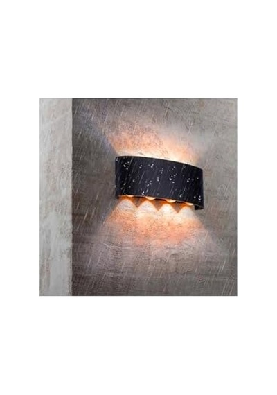 Ct-8013 Kapri Modern Dış Mekan Led Aplik Amber 10 Parça Siyah