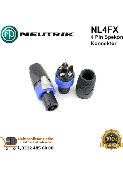 Neutrik Nl4Fx 4 Pin Spekon Konnektör