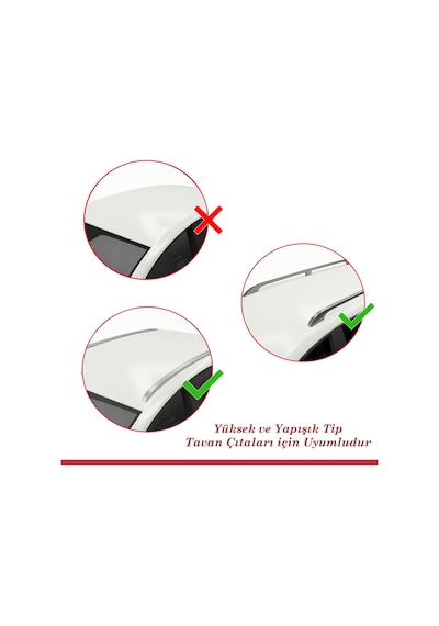 Ara Atkı Tavan Barı Hook Model 118cm Siyah 2 Adet