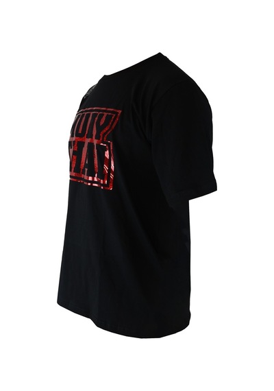 Dragondo Tx8523 Muaythai Tişört Parlak Kırmızı Baskılı Muay Thai Tişörtü Siyah