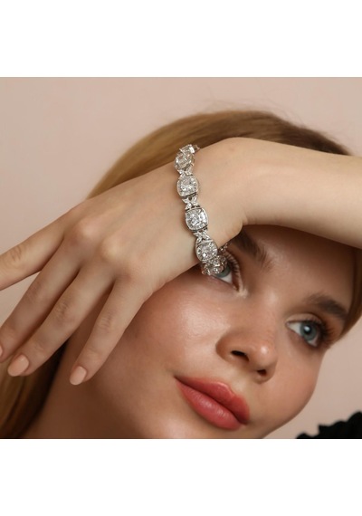 Madam Matmazel Elmas Model Zirkon Taşlı Kadın Gümüş Bileklik 925 Ayar Gerçek Gümüş Baget, Prenses, Kübik Zirkon Kız, Arkadaş, Sevgili, Anne, Eş, H Madam Matmazel Elmas Model Zirkon Taşlı Kadın Gümüş Bileklik 925 Ayar Gerçek Gümüş Baget, Prenses, Kübik Zirkon Kız, Arkadaş, Sevgili, Anne, Eş, H