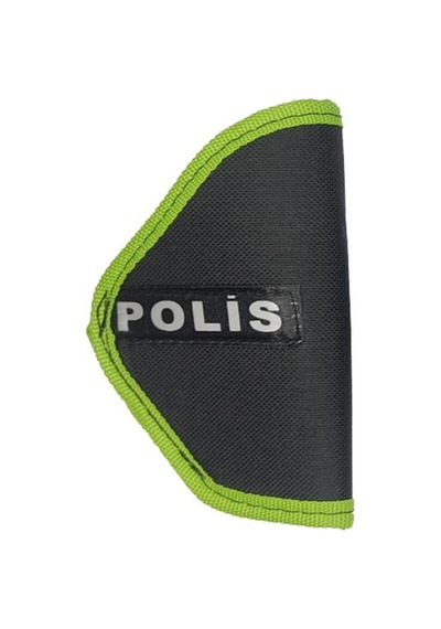 Single Sword Çocuk Tabanca Kılıfı - Polis Yazılı Siyah - Haki
