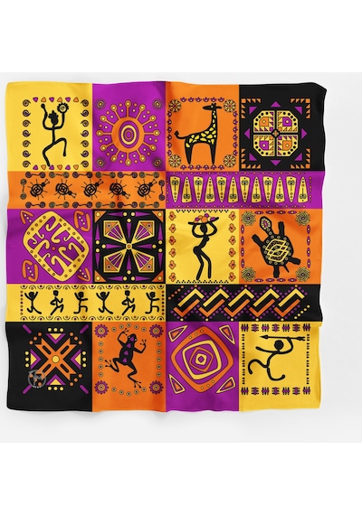 Afrika Desen Bandana/fular Çok Renkli