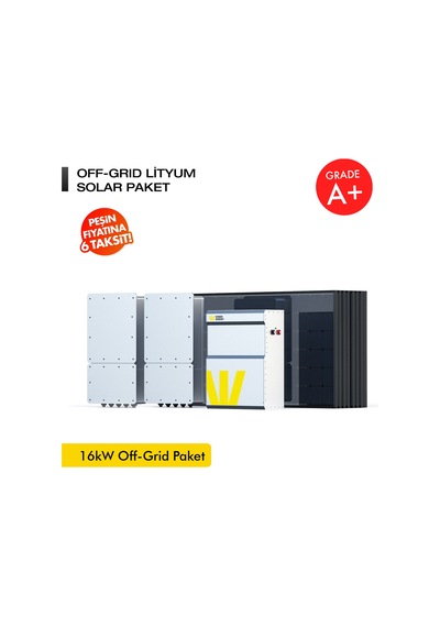Werer Energy   16kW Off-Grid Solar Paket - LiFePO4 Batarya/Inverter/Solar Panel