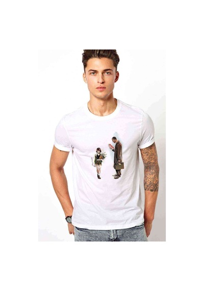 Leon Baskılı Beyaz Erkek Tshirt (531010209)