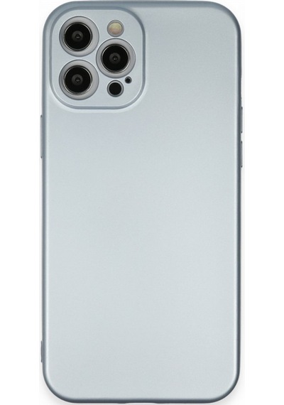 Apple Uyumlu iPhone 12 Pro Max İçi Kadife Kaplı Esnek Silikon Kapak Ryc/ Nano Lansman Gökyüzü Mavisi