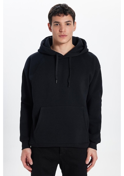 Tudors Unisex Oversize Geniş Kesim Pamuklu Yumuşak Dokulu İçi Polarlı Basic Siyah Kapüşonlu Sweatshirt-29703 Sİyah Tudors Unisex Oversize Geniş Kesim Pamuklu Yumuşak Dokulu İçi Polarlı Basic Siyah Kapüşonlu Sweatshirt-29703 Sİyah