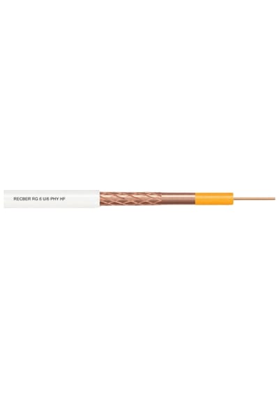 Reçber Rg 6 U/6 Koaksiyel Uydu Anten Kablosu Beyaz Cu/cu Tam Bakır 307156 - 7mt