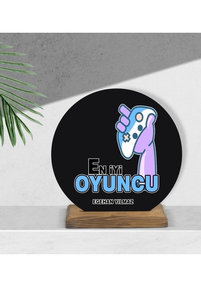 Kişiye Özel En İyi Oyuncu Tasarımlı Ahşap Plak-2