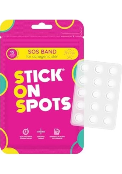 Stıck On Spots Sos Band Sivilce/akne Bandı 15 Parça 50 x 22