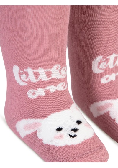 3133 Civil Baby Little One 6-18 Ay Bebek Kız Külotlu Çorap - Pembe