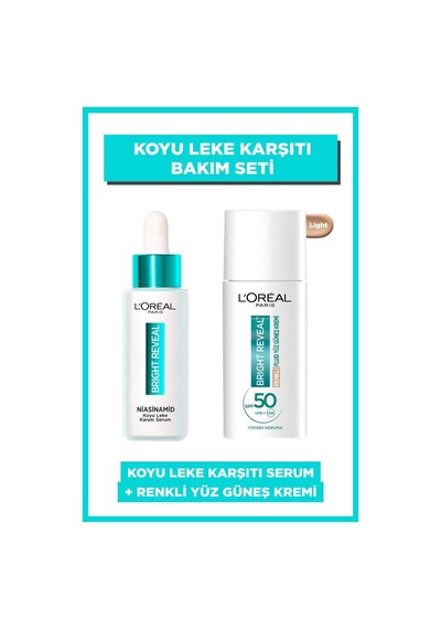 Bright Reveal Renkli Fluid Yüz Güneş Kremi & Koyu Leke Karşıtı Serum Niasinamid Serum pktlrlrenkgunesleum-10570