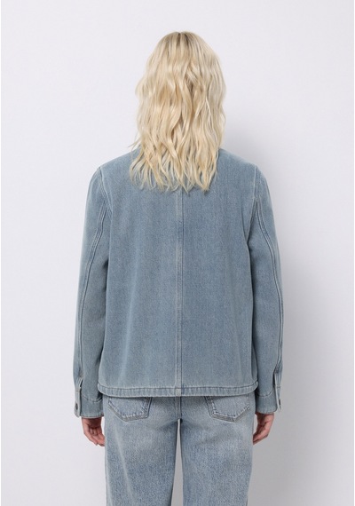 Colins Regular Fit Düğmeli Astarsız Kadın Mavi Ceket Cl1076229 Q1.v1 Dn44522 Denim