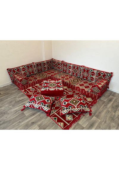 Coton Şark Köşesi Minder, Kilim, Orta Puf Takımı