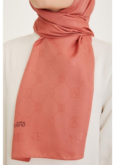 Armine Trend İnci Monogram Şal 2 11 40 Turuncu