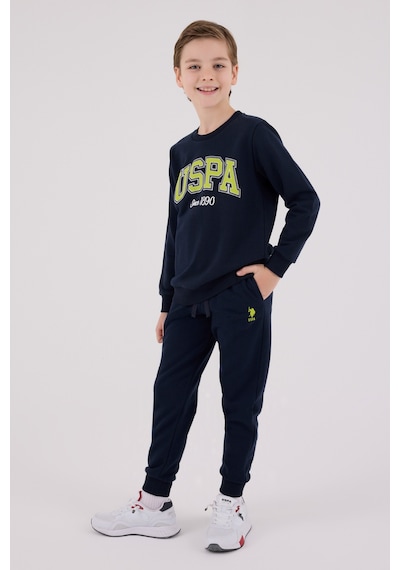 U.S. Polo Assn. Lisanslı Erkek Çocuk Alt Üst 2 Parça Eşofman Takımı Us2219 Lacivert