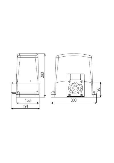 Cardin 1200 Kg İtalyan Kapı Motoru Seti 220Volt Bahçe Kapı Motoru