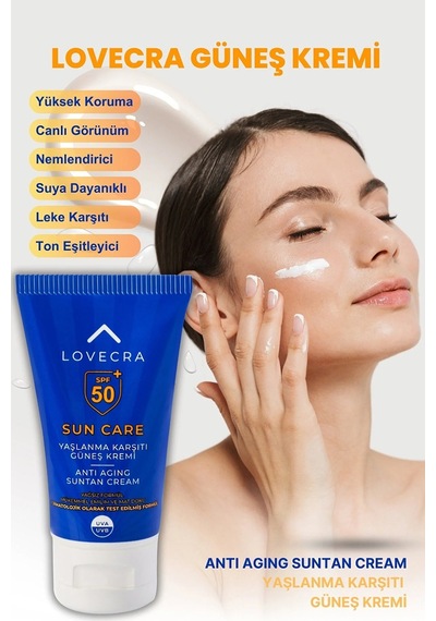 Güneş Kremi Spf 50+ Yüksek Uva/uvb Koruma Yağsız Yaşlanma Ve Leke Karşıtı Yüz Kremi 50ml