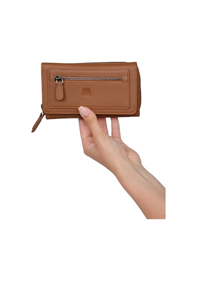 Mft Leather Hakiki Deri Kadın Cüzdan Vanilla 2716 Flother Mat Fındık