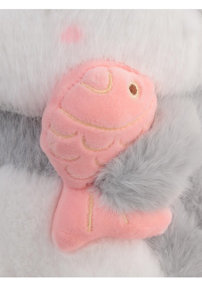Can Oyuncak Peluş Oyuncak 25 Cm Balık Tutan Kedi - Standart