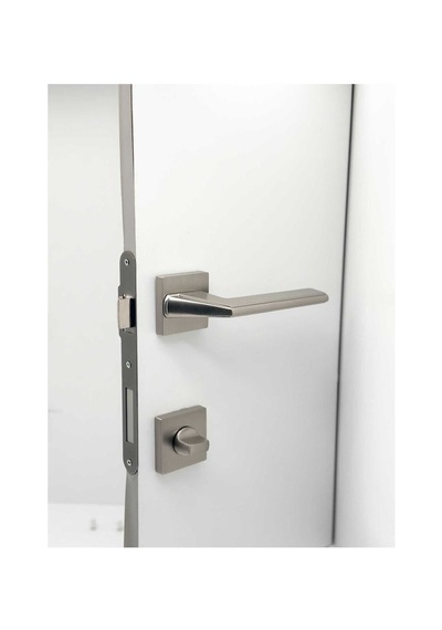 Rivax Anka İnox Zamak Saten Kare Rozetli Wc Banyo Kapı Kolu 1 Takım