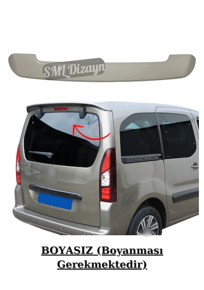 Citroen Berlingo Spoiler Bagaj Üstü Tavan Spoyler Boyasız 2009-23